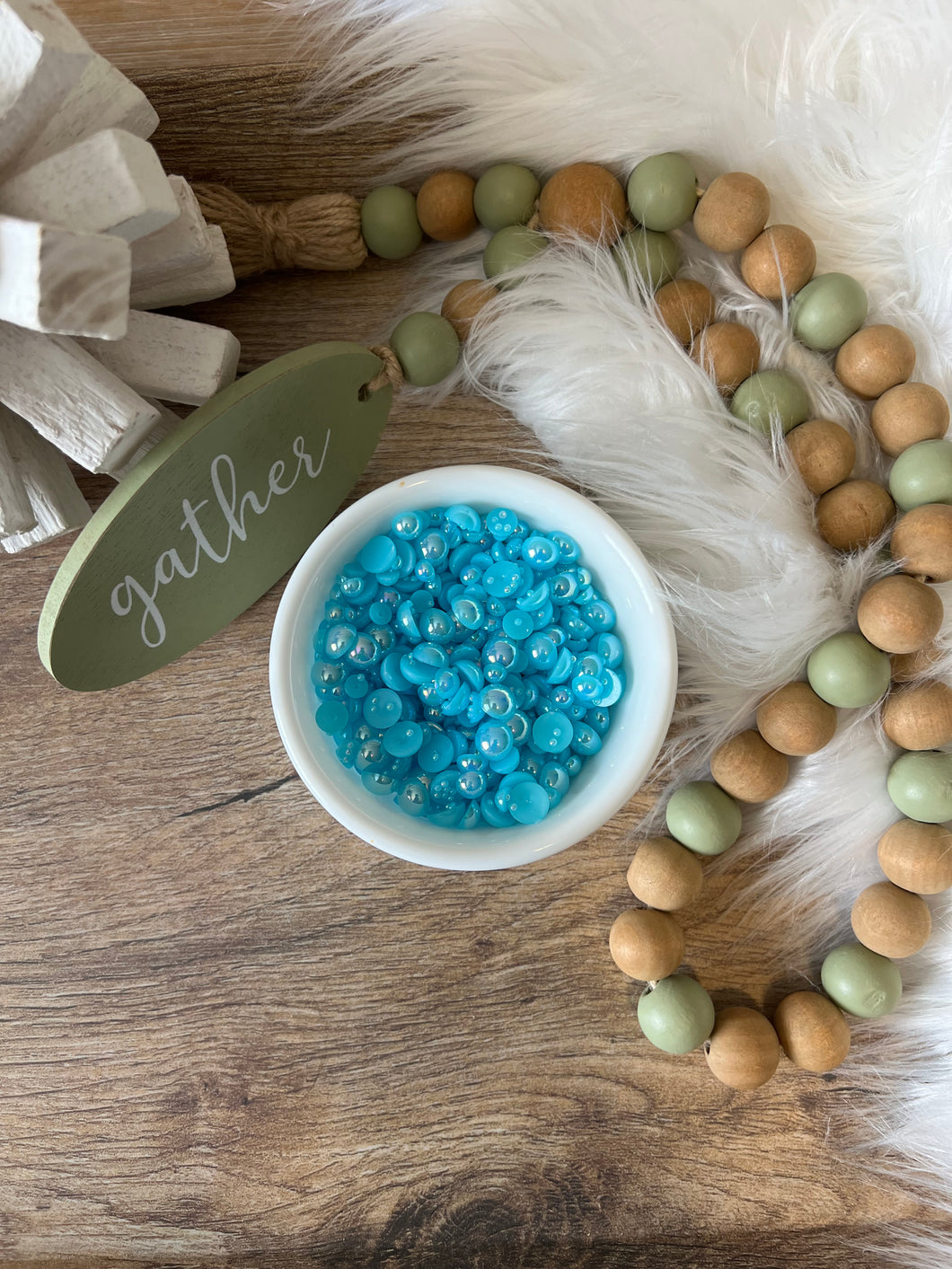 Sky Blue - Flat Back Pearls